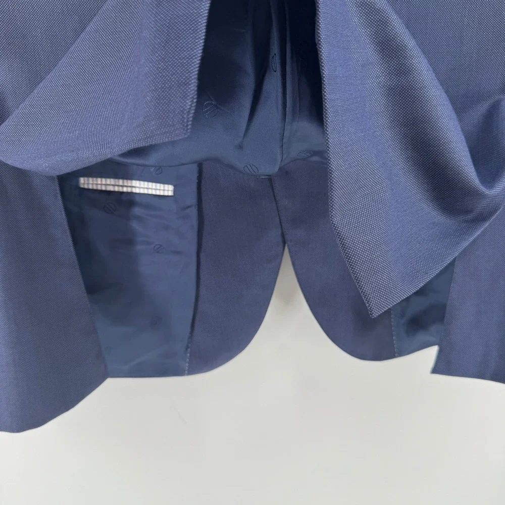 David Donahue Ryan CT Blue 100% Wool Blazer Sport Coat Men 48R Made in Canada